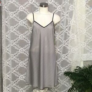 Sam Edelman Women’s Black White Stripe Slide Slit Chermise Size S